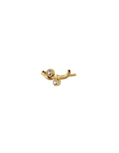 STINE A | FLOW EARRING WITH TWO STONES - SINGLE