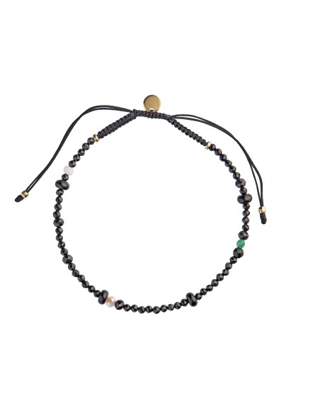 STINE A | LISSÉ BRACELET - BLACK DREAM COLORS WITH BLACK RIBBON STINE A | LISSÉ BRACELET - BLACK DREAM COLORS WITH BLACK RIBBON