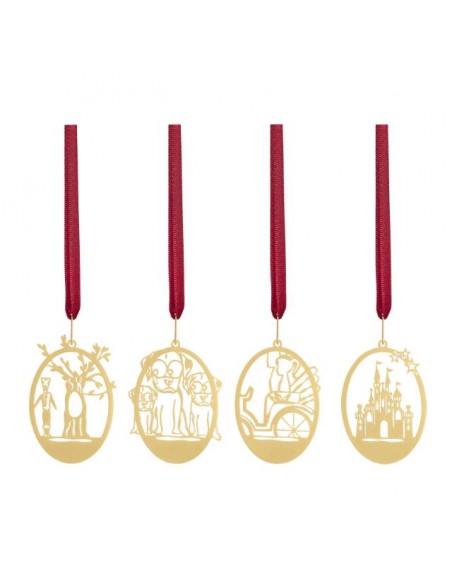 H.C. ANDERSEN JULEPYNT - 4 STK. EVENTYR - FYRTØJET - 18K FORGYLDT H.C. ANDERSEN JULEPYNT - 4 STK. EVENTYR - FYRTØJET - 18K FORGYLDT