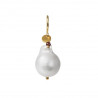 STINE A BAROQUE PEARL EARRING WITH GEMSTONE