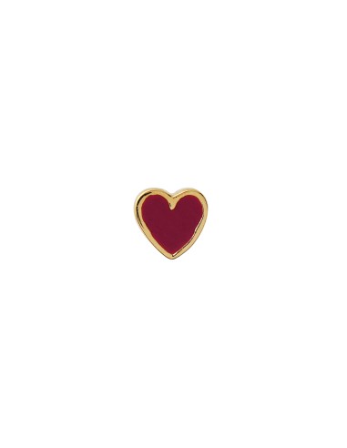 STINE A | Petit Love Heart Burgundy Enamel