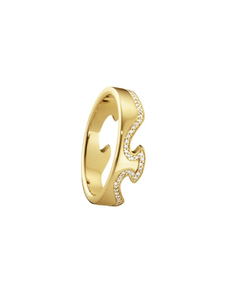 GEORG JENSEN I FUSION RING I 18 KT GULD MED DIAMANTER GEORG JENSEN I FUSION RING I 18 KT GULD MED DIAMANTER