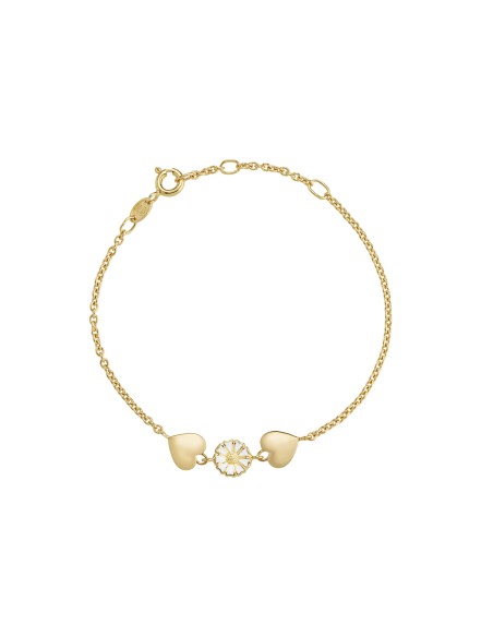 LUND COPENHAGEN | MARGUERIT ARMBÅND 1X7,5MM 2 HJERTER