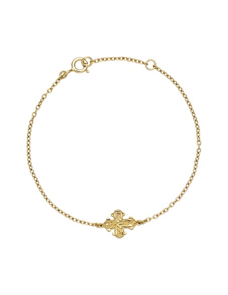 LUND COPENHAGEN | Armbånd med dagmarkors i 925 FG 16-18 cm