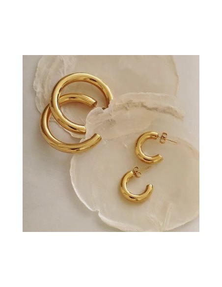 SISTIE | Aura - Hoops Small Forgyldt SISTIE | Aura - Hoops Small Forgyldt