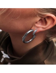 SISTIE | Aura - Hoops Large Stål 2