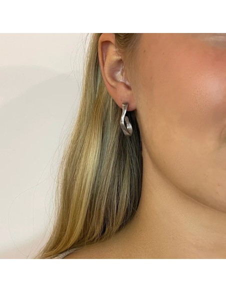 SISTIE | Silke x Sistie 2nd - Kreoler Small Stål SISTIE | Silke x Sistie 2nd - Kreoler Small Stål