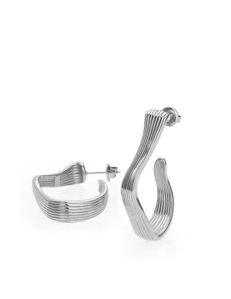 SISTIE | Silke x Sistie 2nd - Kreoler Large Stål SISTIE | Silke x Sistie 2nd - Kreoler Large Stål