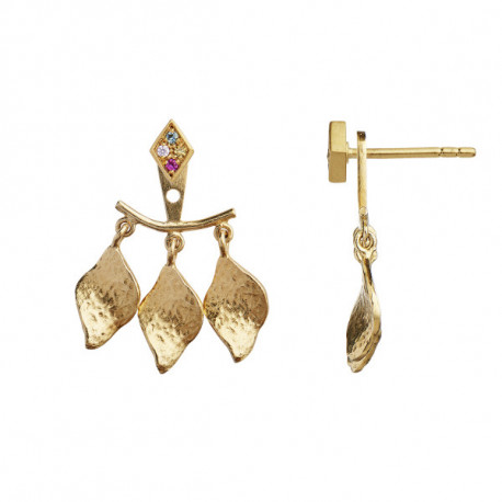 STINE A THREE DANCING ILE DE L´AMOUR BEHIND EAR ERRING GOLD