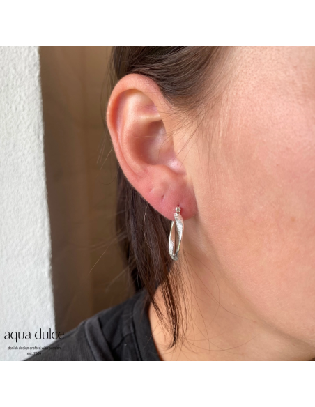aqua dulce | Hoops | SMALL TWISTED LINES aqua dulce | Hoops | SMALL TWISTED LINES