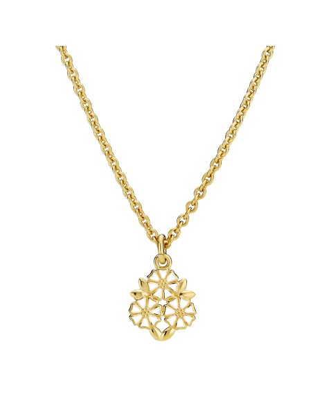 LUND COPENHAGEN | MARGUERIT COLLIER 3X5 MM MED BLAD 14X10 MM