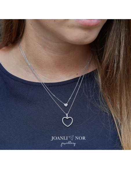 Joanli Nor | Sølv rhd vedhæng AIDANOR incl. kæde