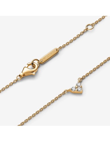 PANDORA | Tredobbelt Stenhjerte Collier-Halskæde