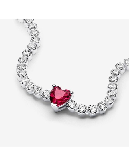 PANDORA | Rødt Funklende Hjerte Tennisarmbånd PANDORA | Rødt Funklende Hjerte Tennisarmbånd