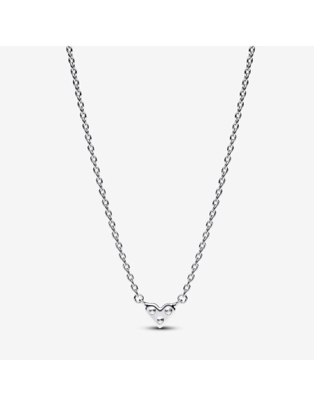 PANDORA | Tredobbelt Stenhjerte Collier-Halskæde