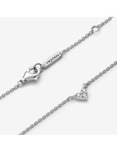 PANDORA | Tredobbelt Stenhjerte Collier-Halskæde