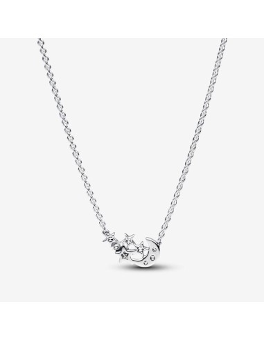 PANDORA | Funklende Måne & Stjerne Halskæde