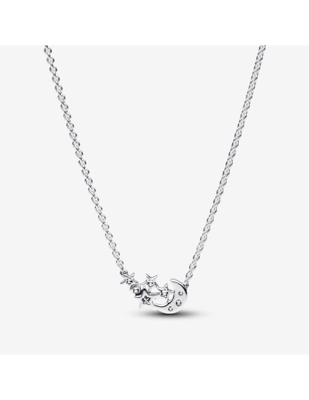 PANDORA | Funklende Måne & Stjerne Halskæde