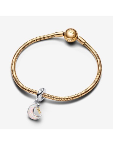 PANDORA | To-tonet Nøgle & Måne Charm med vedhæng