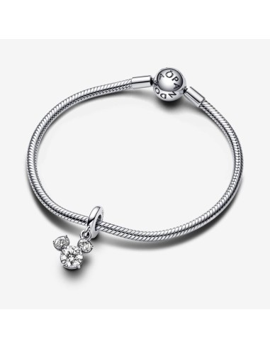 PANDORA | Disney Mickey Mouse Funklende Hovedsilhuet Charm med vedhæng