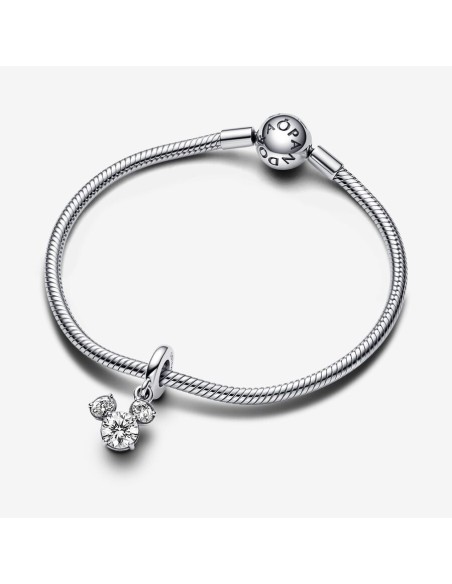 PANDORA | Disney Mickey Mouse Funklende Hovedsilhuet Charm med vedhæng PANDORA | Disney Mickey Mouse Funklende Hovedsilhuet Charm med vedhæng