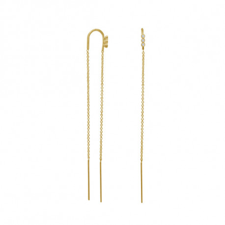 STINE A THREE DOTS DOUBLE CHAIN EARRING