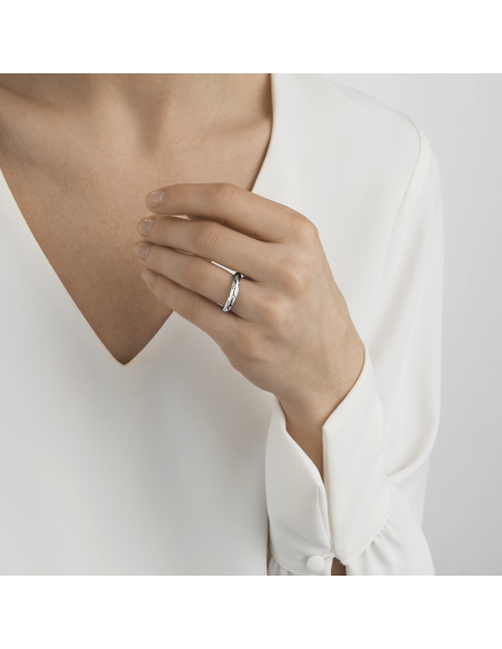 GEORG JENSEN | OFFSPRING RING  SØLV MED DIAMANTER GEORG JENSEN | OFFSPRING RING  SØLV MED DIAMANTER