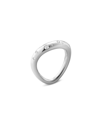 GEORG JENSEN | OFFSPRING RING  SØLV MED DIAMANTER