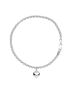 LUND COPENHAGEN | Armbånd ærte med hjerte 16-18cm 925