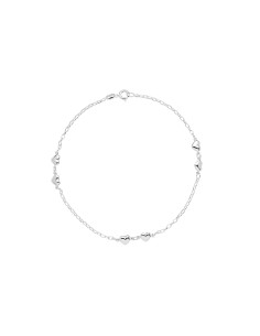 LUND COPENHAGEN | Ankelkæde hjerter 25cm 925