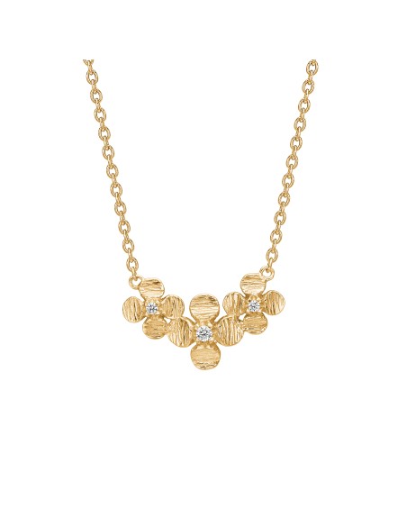 LUND COPENHAGEN | Collier blomster og zirkonia 45-48 cm  333 LUND COPENHAGEN | Collier blomster og zirkonia 45-48 cm  333