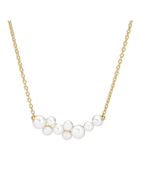 LUND COPENHAGEN | Collier med ferskvandsperler 3-3,5 x 4-4,5 x 5-5,5 mm 45-48 cm  333