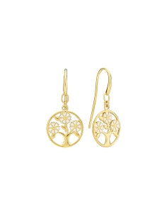 Lund Copenhagen | Marguerit Ørehænger Livets Træ Sølv Forgyldt