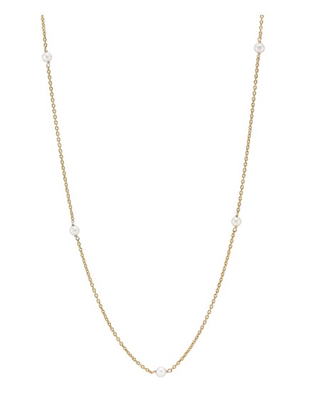 LUND COPENHAGEN | Collier med ferskvandsperle 5 stk 4-4,5mm 45-48 cm 333