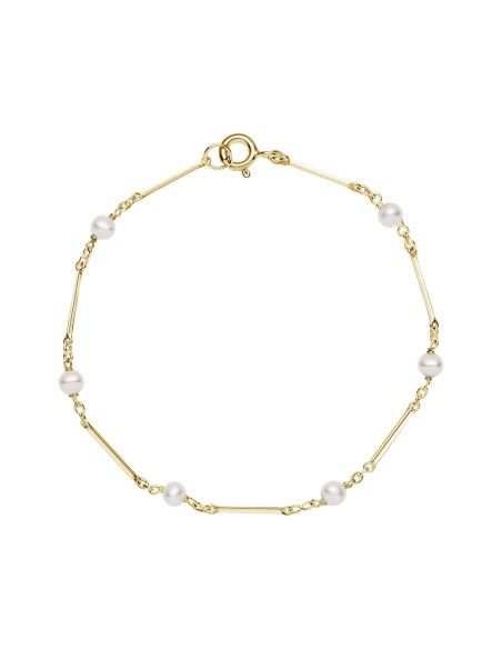 LUND COPENHAGEN | Armbånd pind og ferskvandsperle 4-4,5mm 19cm 333