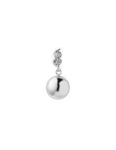 STINE A | TWIN FLOW & DISCO BALL EARRING SILVER - SINGLE
