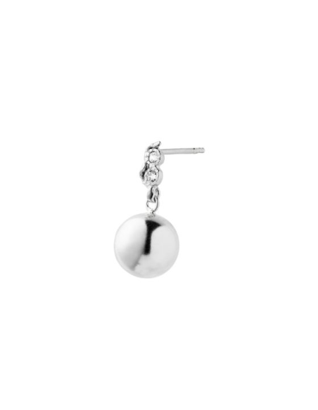 STINE A | TWIN FLOW & DISCO BALL EARRING SILVER - SINGLE STINE A | TWIN FLOW & DISCO BALL EARRING SILVER - SINGLE