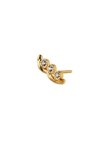 STINE A | FLOW EARRING WITH THREE STONES - SINGLE