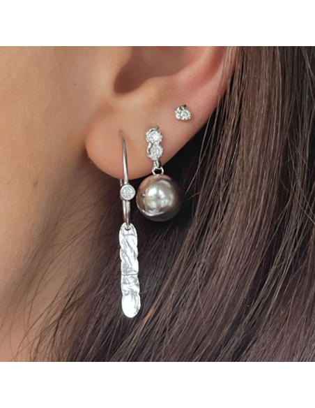 STINE A | TRES PETIT FLOW EARRING SILVER - SINGLE STINE A | TRES PETIT FLOW EARRING SILVER - SINGLE