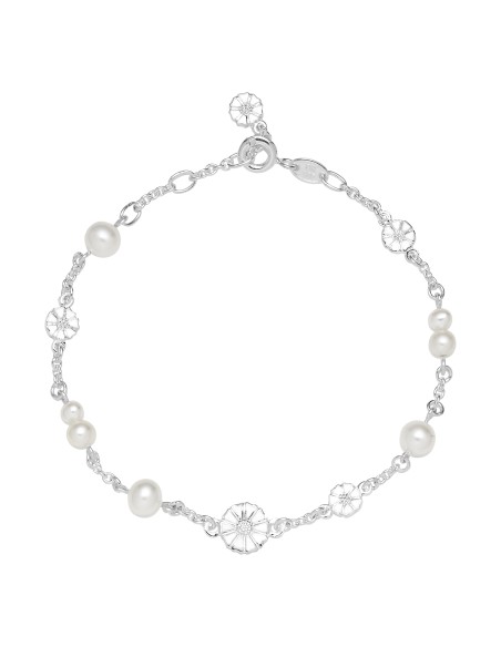 Lund Copenhagen | Marguerit Armbånd m. Ferskvandsperle Sølv