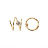 STINE A BIG DOT CURL EARRING GOLD - RIGHT