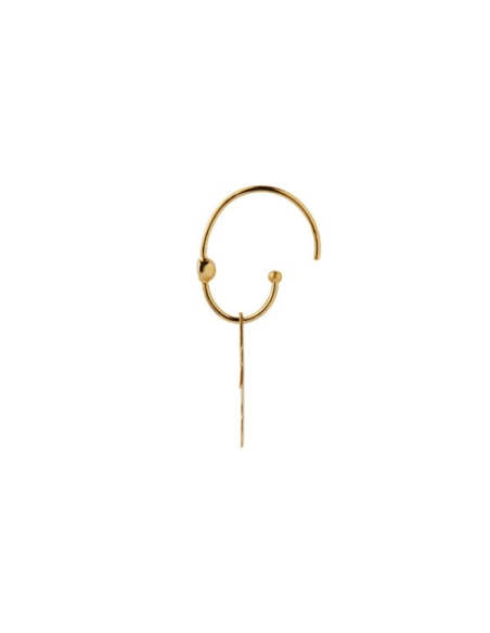 STINE A | BIG DOT CREOL WITH GOLD SPLASH - SINGLE STINE A | BIG DOT CREOL WITH GOLD SPLASH - SINGLE