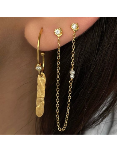 STINE A | BIG DOT CREOL WITH GOLD SPLASH - SINGLE