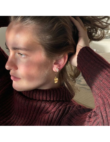 STINE A | HOOK WITH GOLDEN REFECTION MOON EARRING LEFT - SINGLE