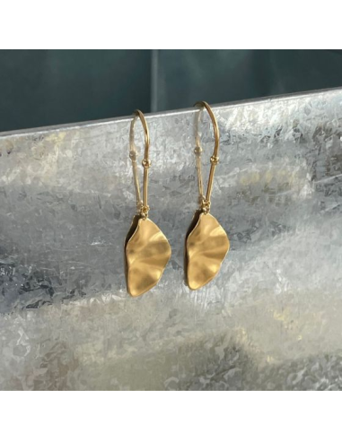 STINE A | HOOK WITH GOLDEN REFECTION MOON EARRING LEFT - SINGLE