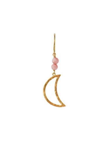 STINE A | BELLA MOON EARRING WITH CORAL - SINGLE