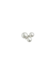 STINE A | THREE PEARL BERRIES EARRING SILVER - SINGLE