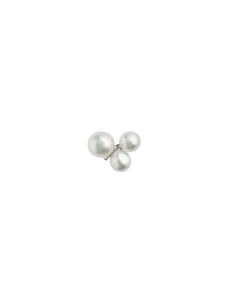 STINE A | THREE PEARL BERRIES EARRING SILVER - SINGLE STINE A | THREE PEARL BERRIES EARRING SILVER - SINGLE
