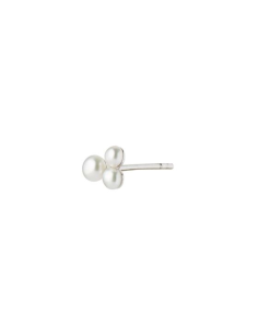 STINE A | THREE PEARL BERRIES EARRING SILVER - SINGLE 2