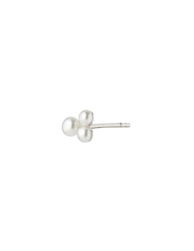 STINE A | THREE PEARL BERRIES EARRING SILVER - SINGLE
